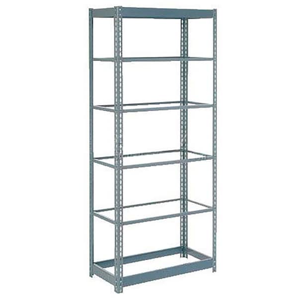 Global Industrial Heavy Duty Shelving 48W x 18D x 84H With 6 Shelves, No Deck, Gray B2297719 - main